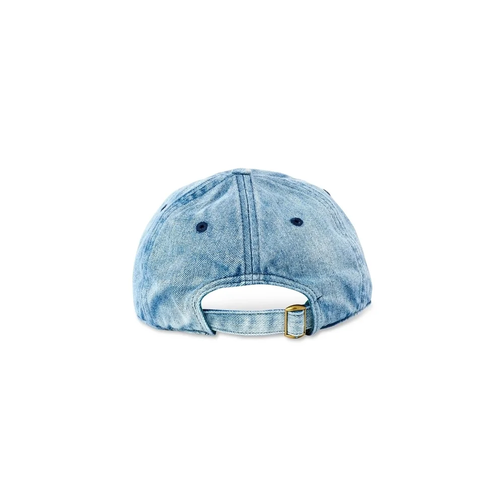 Baseball Cap "Wanderlust" Washed Denim -BRAND NEW Time & Tru Adventure Cabincore - Picture 3 of 4